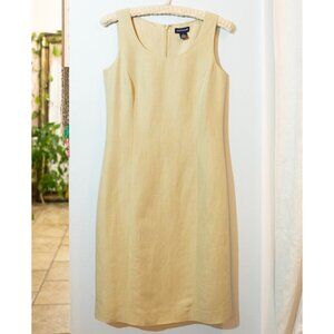 Ann Taylor Linen Dress Light Sage Green